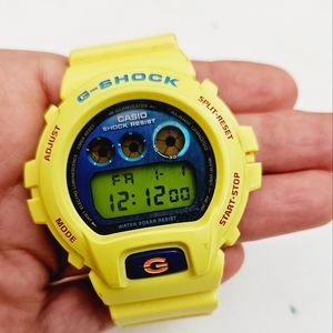 Rare CASIO G-SHOCK Watch Yellow Metallic Blue Third Eye W-6900PL